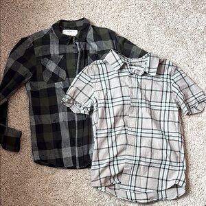 2 Boys Large collared shirts